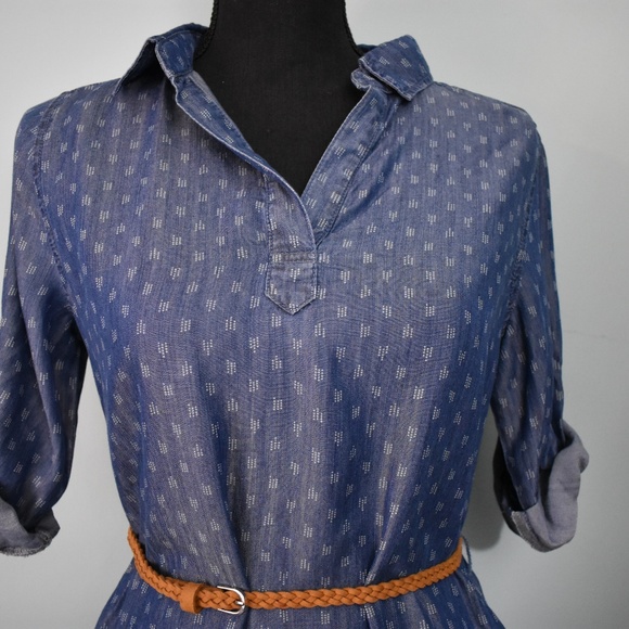 NWT Kenneth Cole Collared Denim Mini Dress - Picture 2 of 5